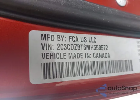 2021 Dodge Challenger R/T from USA, damaged, VIN 2C3CDZBT6MH559572